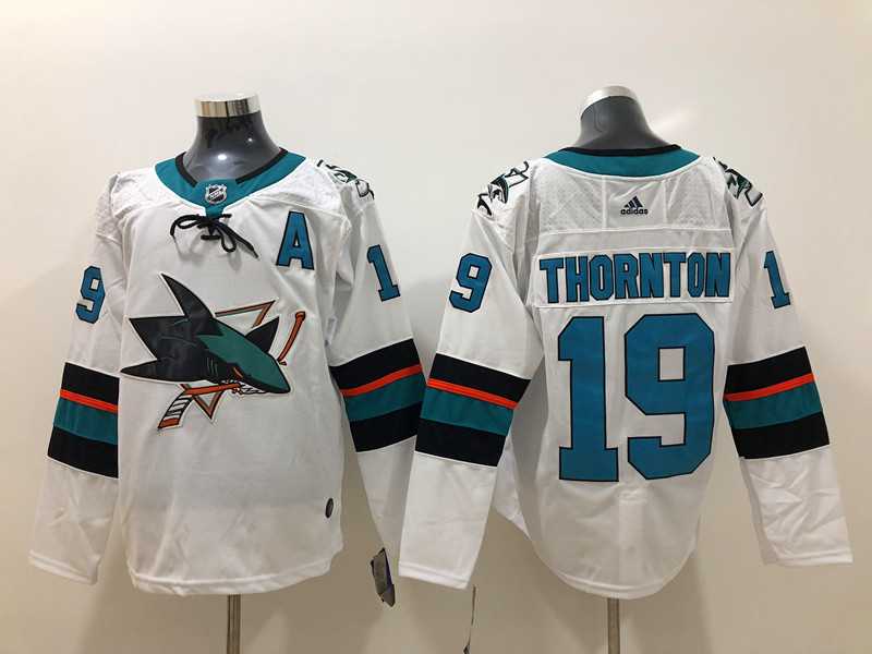 Sharks 19 Joe Thornton White Adidas Jersey,We sell and wholesale Sharks 19 Joe Thornton White Adidas Jersey on line form chian!